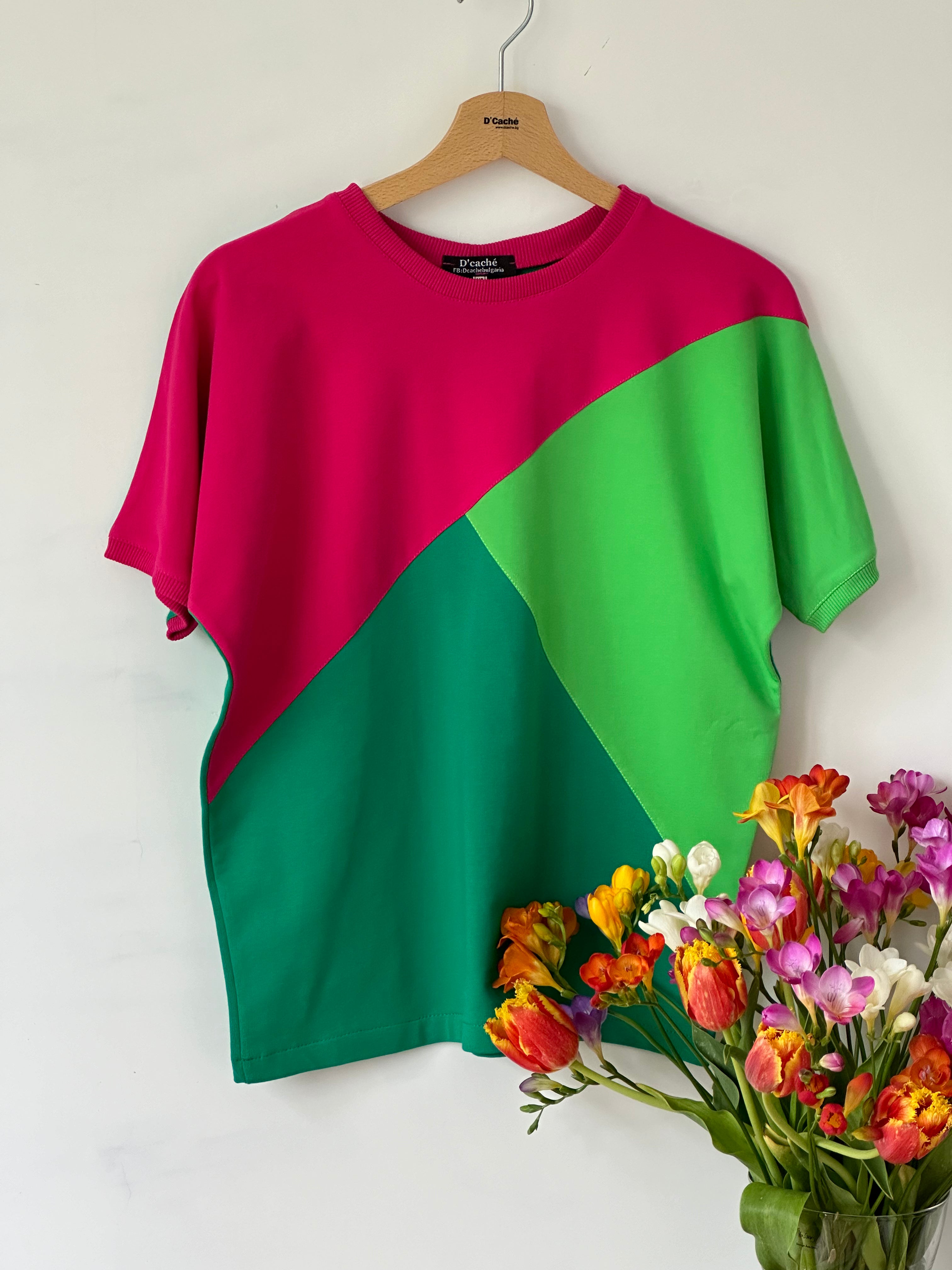 Three-Color Cotton Stretch Women's T-Shirt