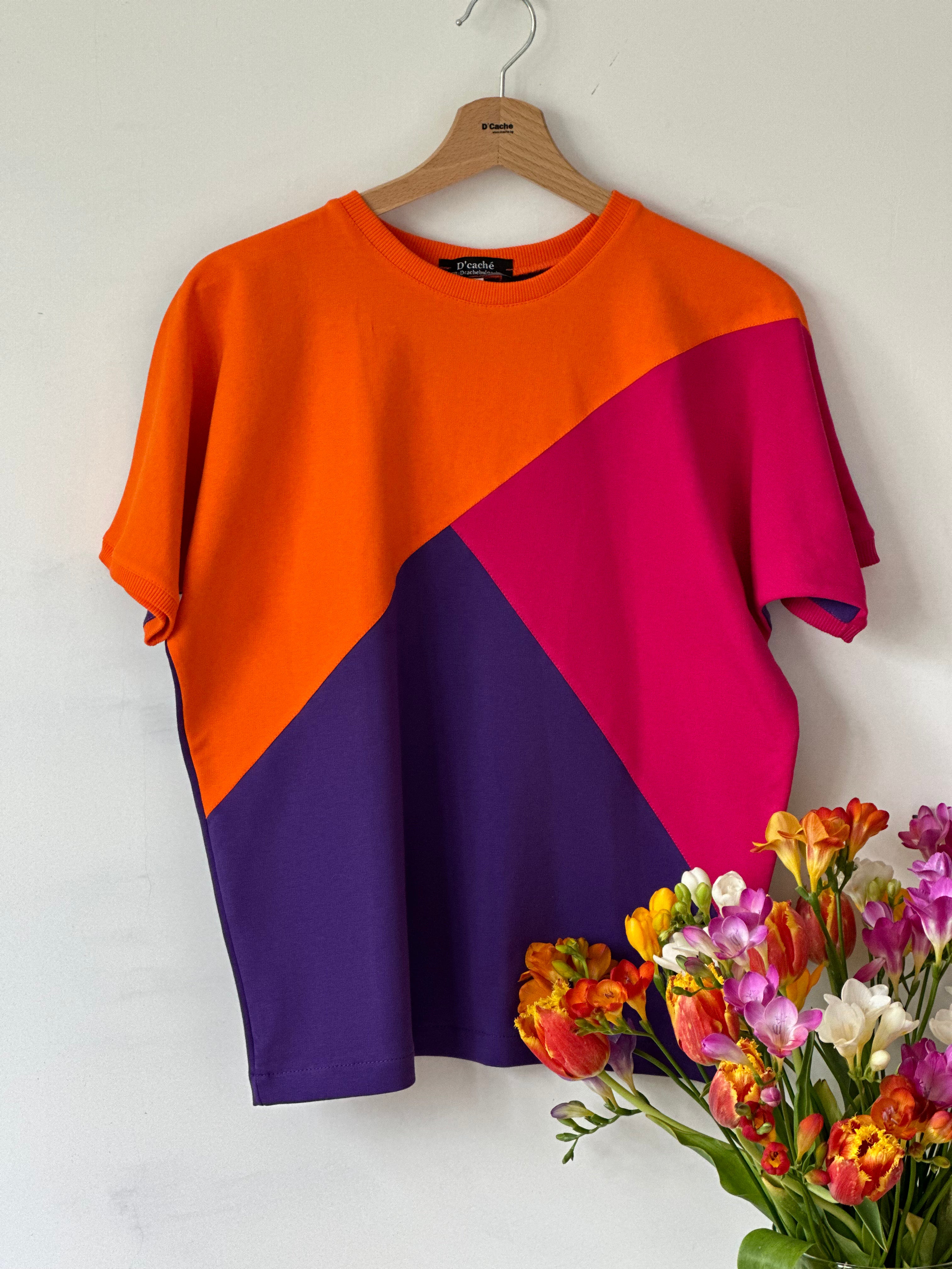 Three-Color Cotton Stretch Women's T-Shirt
