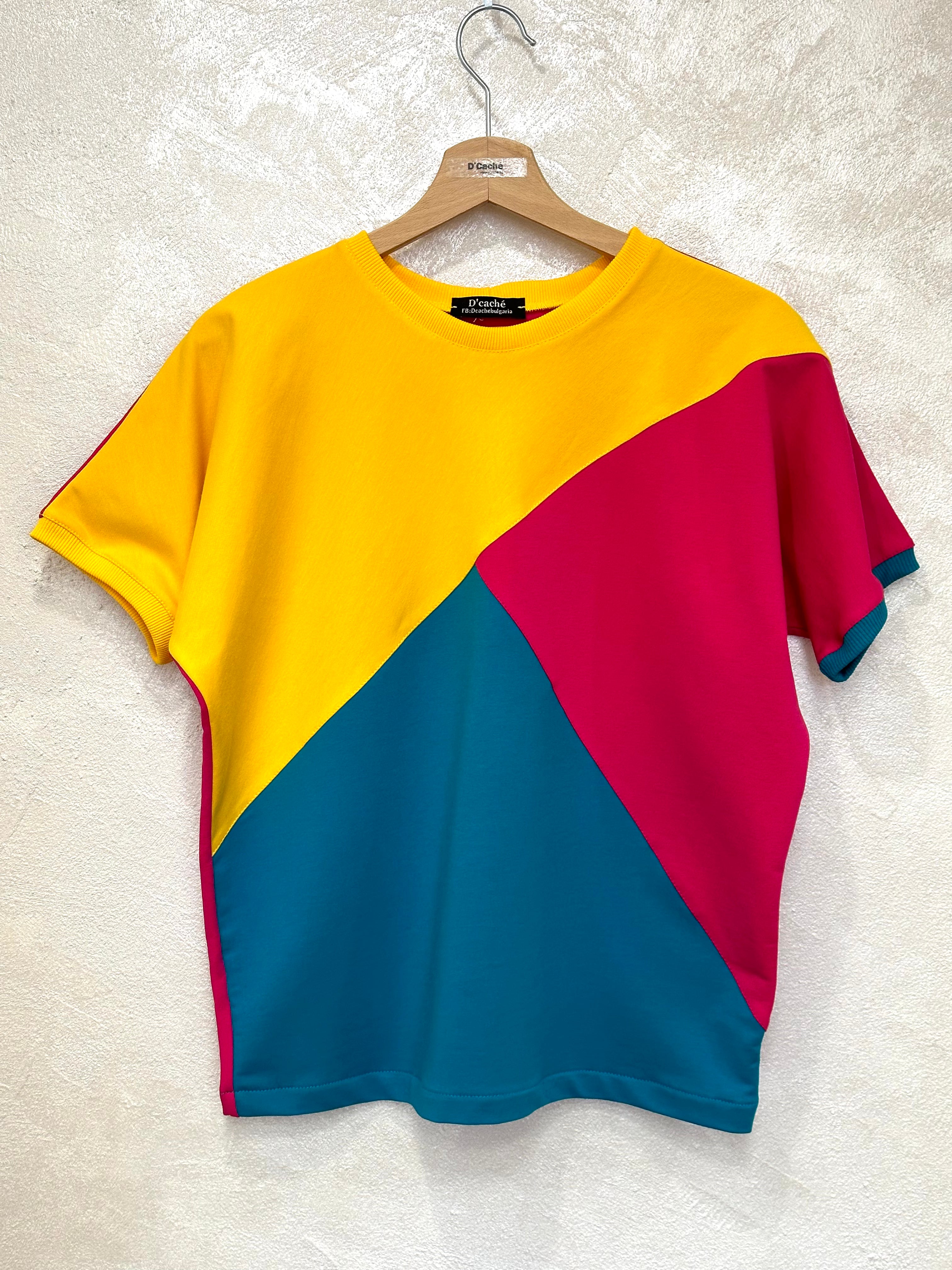 Three-Color Cotton Stretch Women's T-Shirt