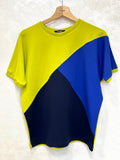 Dreifarbiges Damen-T-Shirt aus Baumwoll-Stretch