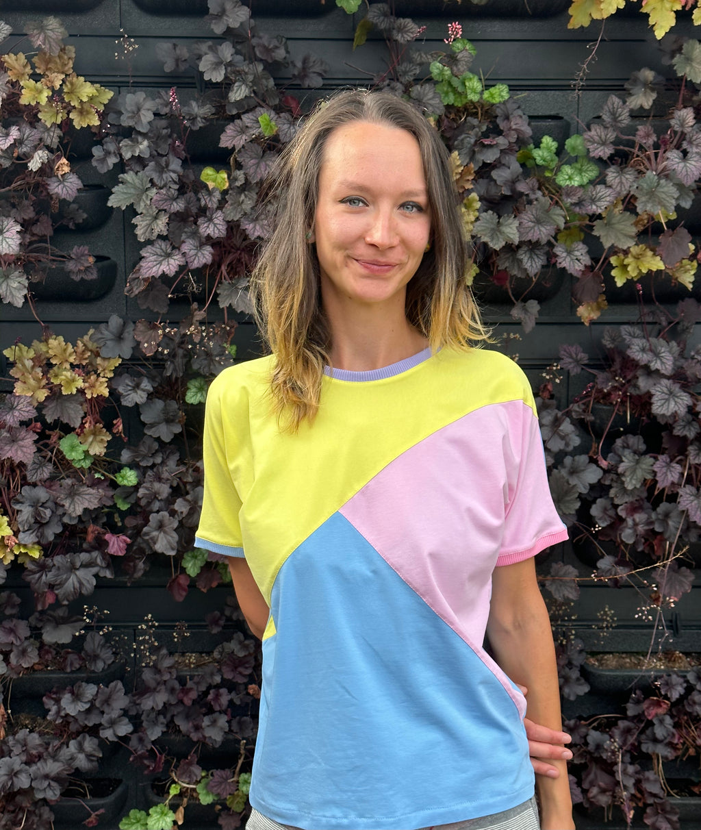 Three-Color Cotton Stretch Women's T-Shirt