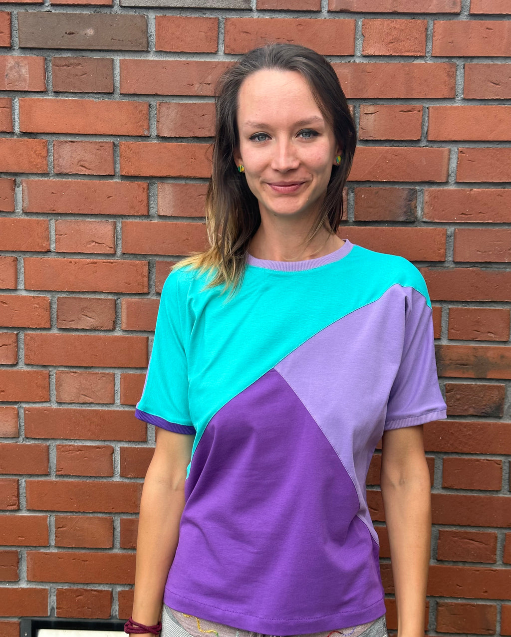 Three-Color Cotton Stretch Women's T-Shirt