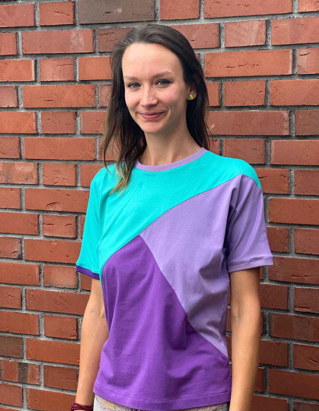 Three-Color Cotton Stretch Women's T-Shirt