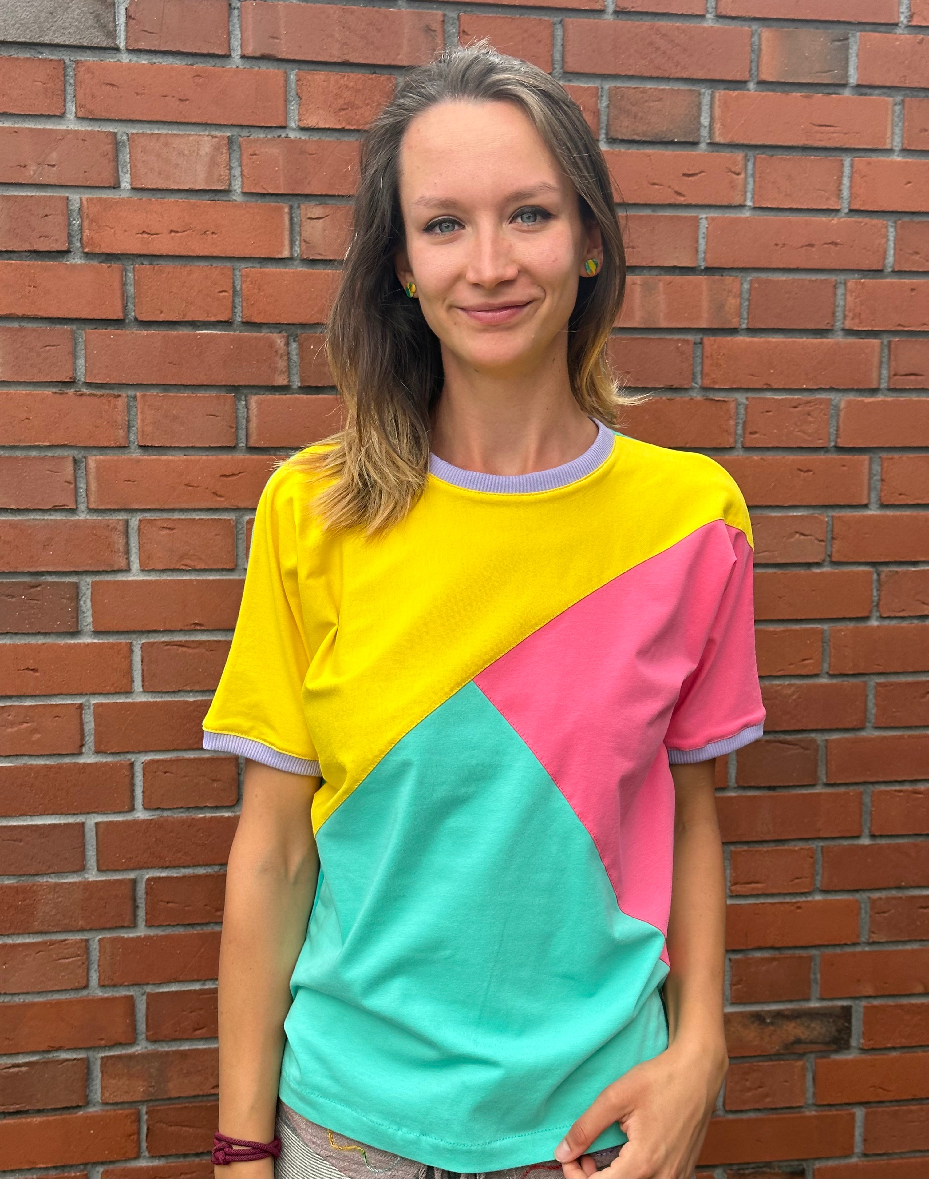 Three-Color Cotton Stretch Women's T-Shirt
