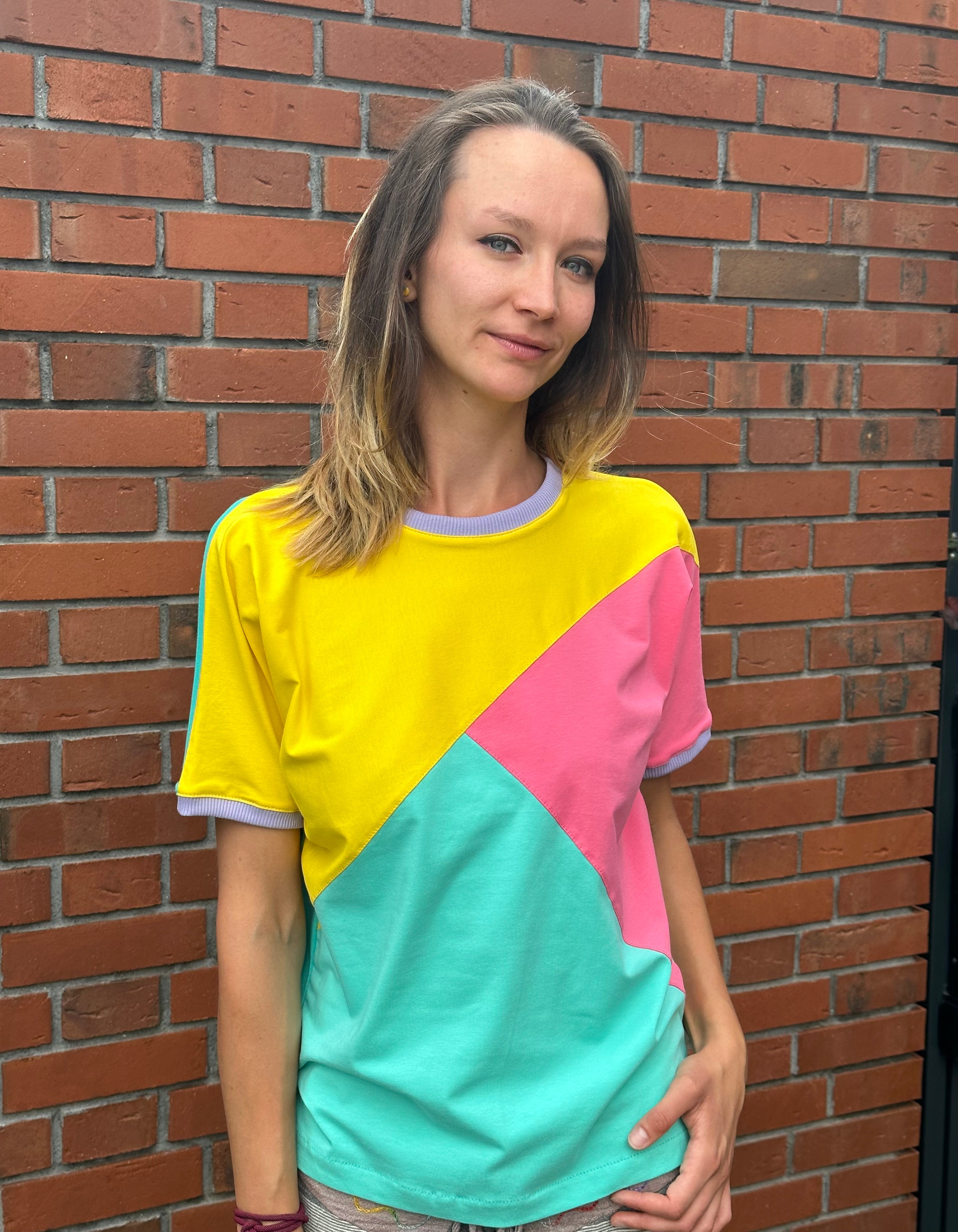 Three-Color Cotton Stretch Women's T-Shirt
