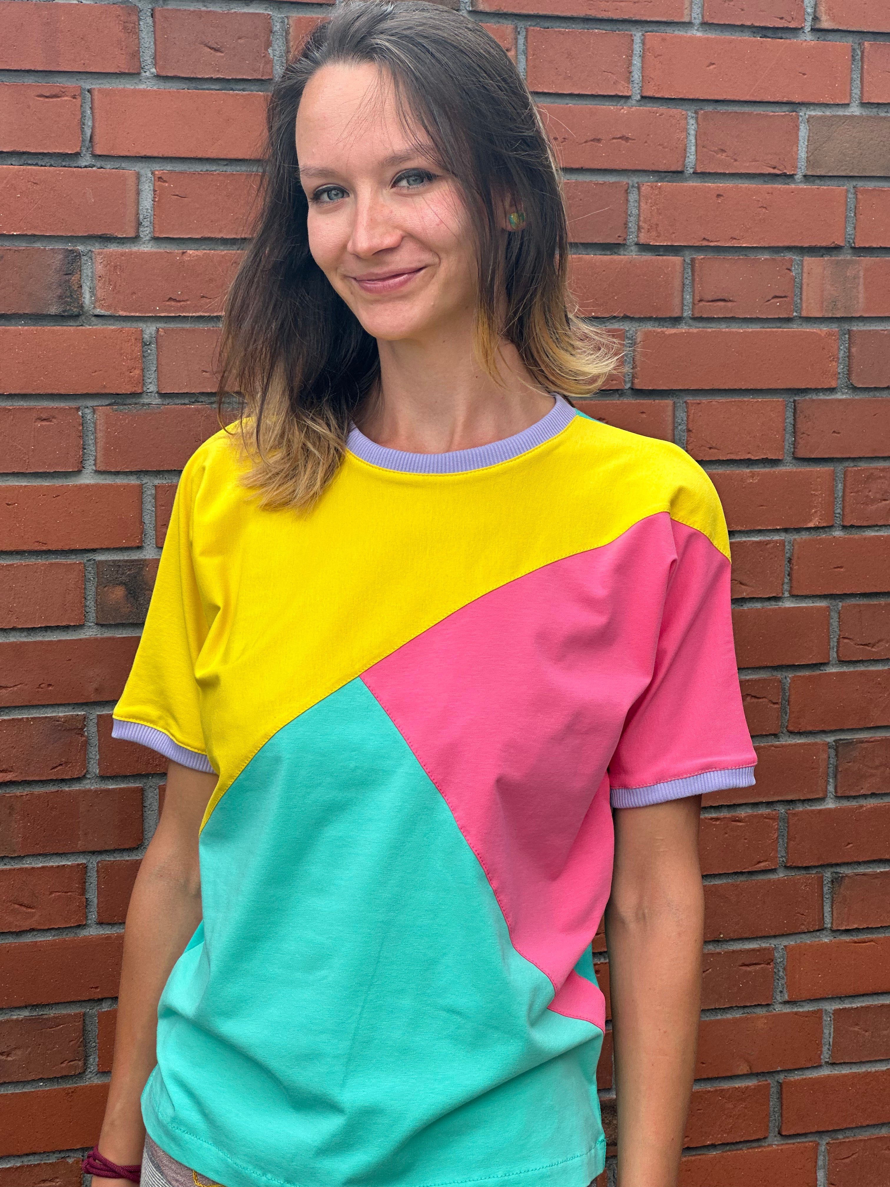 Three-Color Cotton Stretch Women's T-Shirt