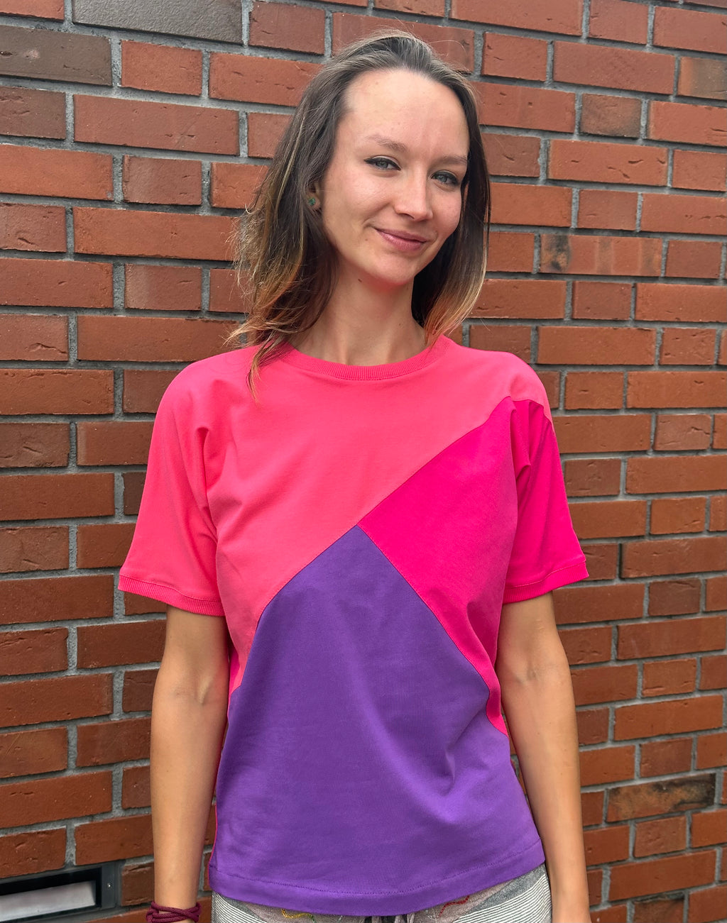 Three-Color Cotton Stretch Women's T-Shirt