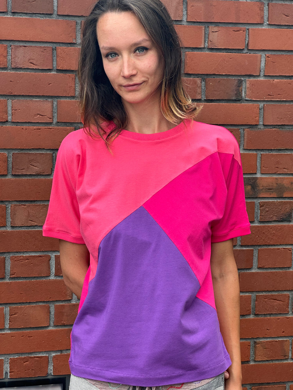 Three-Color Cotton Stretch Women's T-Shirt